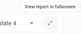 Expand icon with the tooltip View report in fullscreen